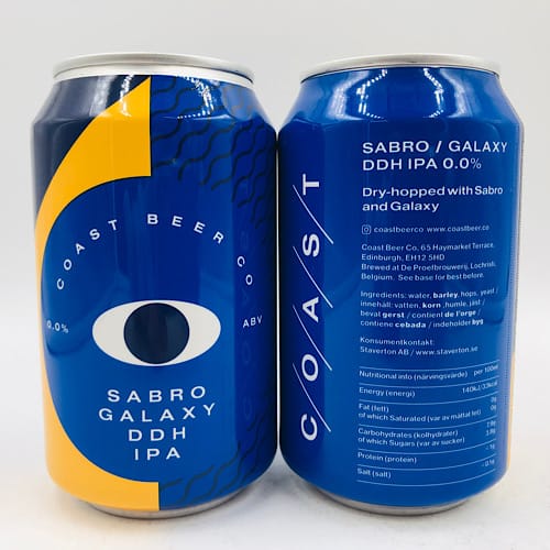 Coast Beer Co: Sabro Galaxy DDH IPA Alcohol Free (330ml)