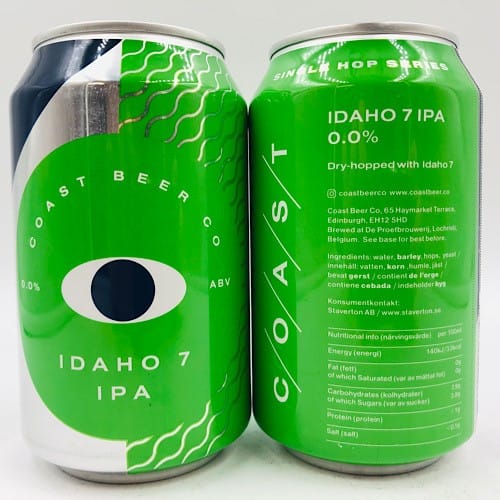 Coast Beer Co: Idaho 7 IPA Alcohol Free (330ml)