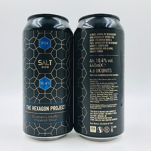 Salt Beer Factory: Hexagon Project #4 Blueberry Muffin Imperial Stout (440ml)